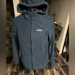 Columbia' Navy Full Zip Hoodie Womens Size Large EUC